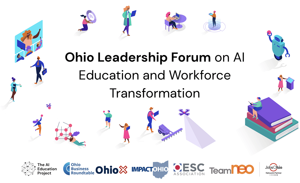 Graphic displaying the AIEDU meeting in Ohio