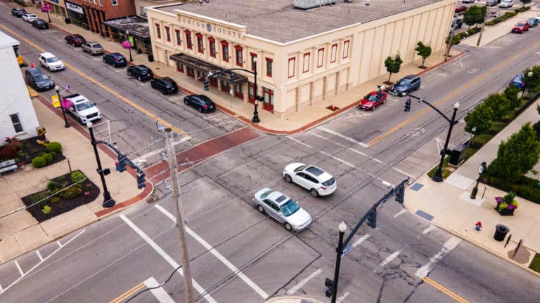 Connected intersection in Marysville, OH